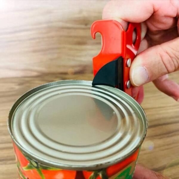 Abridor de latas y botellas de acero inoxidable con forma de mariposa roja