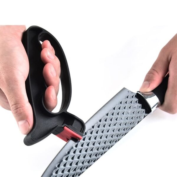 Afilador de cuchillos y tijeras y afilador con mango