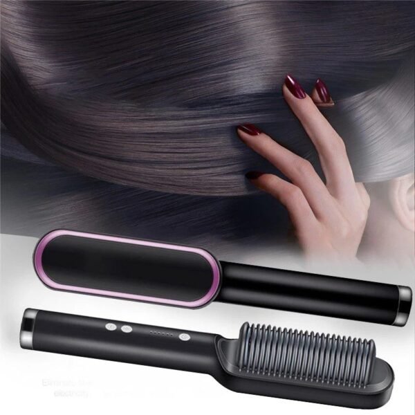 Cepillo alisador 3 en 1 Anion Hair: alisa, seca e hidrata con iones – Bivolt