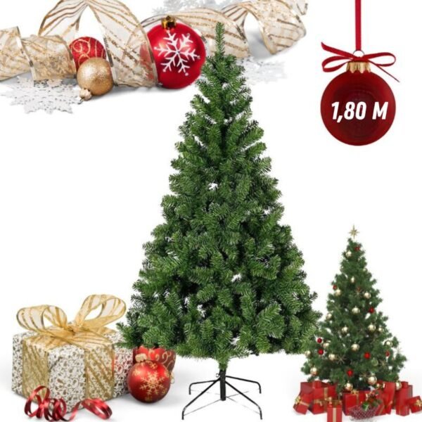 Árbol de Navidad de pino verde de 1,8 m
