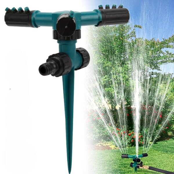 Aspersor de riego de 360 grados para césped y jardín