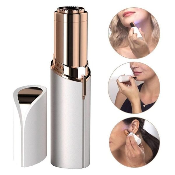 Lápiz labial recargable, indoloro, para depilación facial y recortador