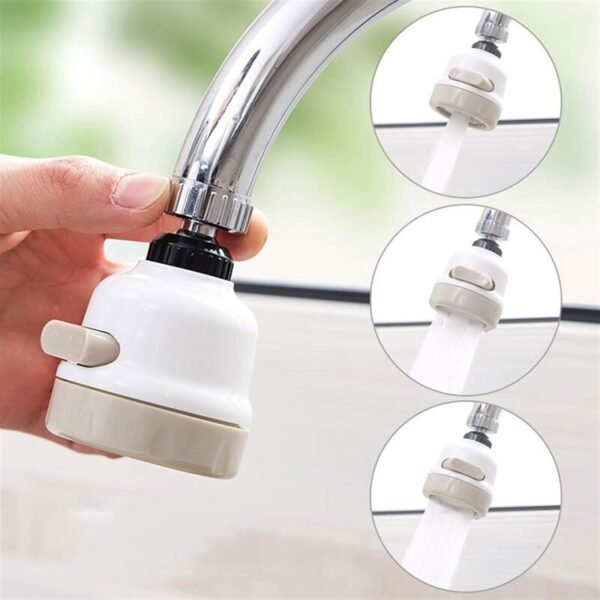 Grifo de ducha articulado flexible con boquilla giratoria y rociador de 360°