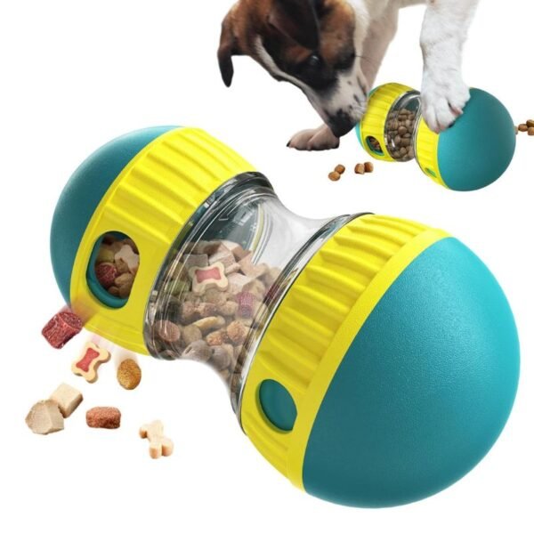 Juguete para mascotas con pelota de comida con comida