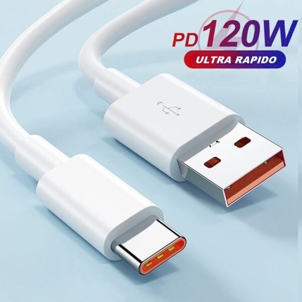 Cable Micro-USB Tipo-C Carga Ultrarrápida 120W
