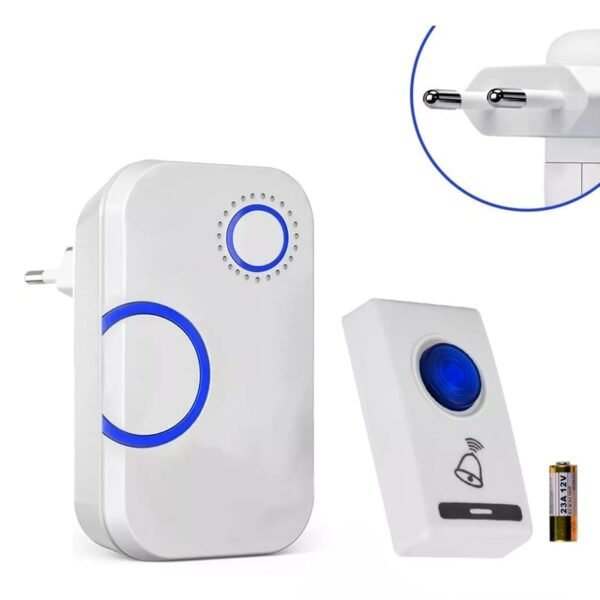 Timbre digital inalámbrico con batería, alcance de 10 metros