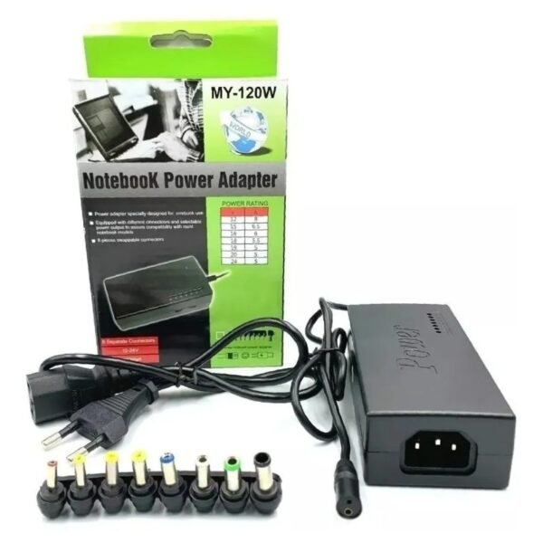 Cargador de fuente de alimentación universal para portátil de 120 W con adaptador