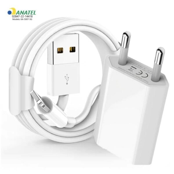 Cargador para iPhone 5, 6, 7, 8, X, XR, XS (12 W + cable USB)