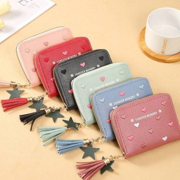 Cartera de corazón para mujer con colgante