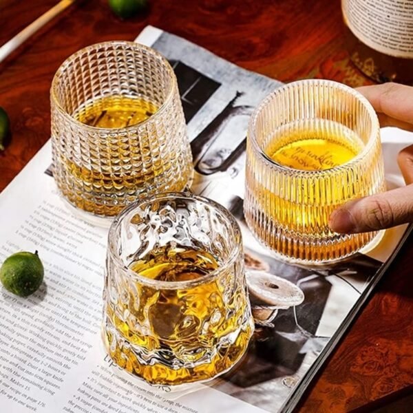 Vaso de whisky y bebidas giratorio de 360º de 150 ml