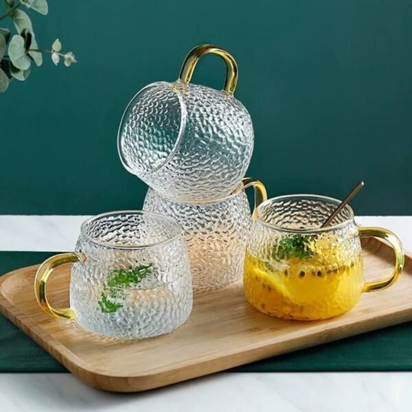 Vaso de vidrio de borosilicato transparente de 350 ml