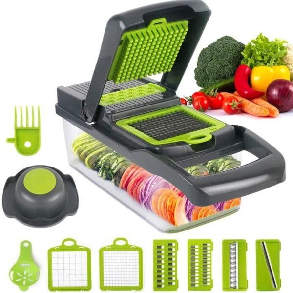 Cortador multiusos Nicer Food and Fruit, gris, 13 en 1