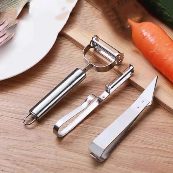 Pelador de frutas y verduras de acero inoxidable 3 en 1 Ultrashaper