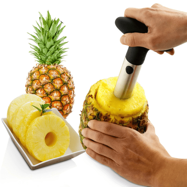 Pelador y rebanador de piña en espiral de acero inoxidable