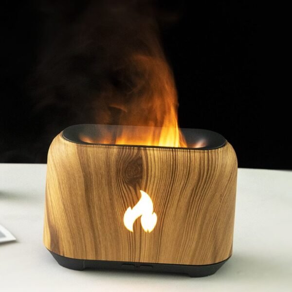 Difusor Humidificador Aromatizador Simulador de Llama LED Chimenea