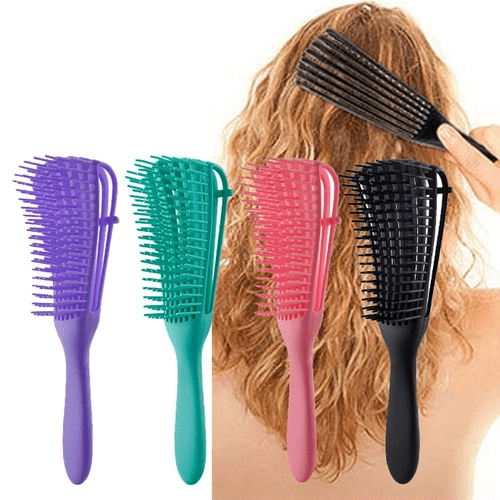 Peine cepillo pulpo para cabello rizado
