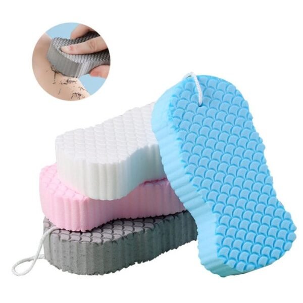 Esponja de baño exfoliante 3D, suave, elimina la piel muerta.