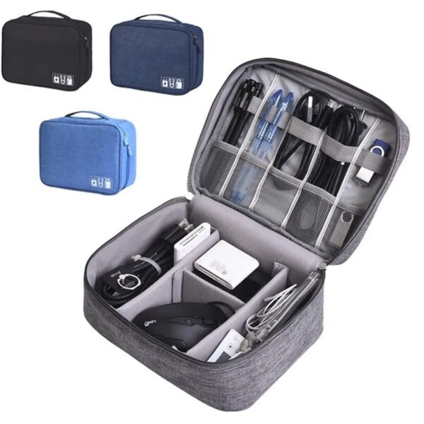 Bolsa organizadora para cables y accesorios electrónicos