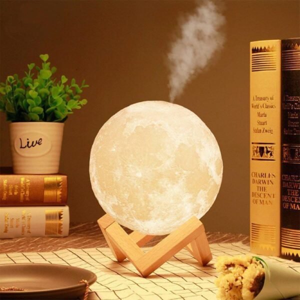 Humidificador Aromatizador Lámpara Luna Llena 3D – 880 ml