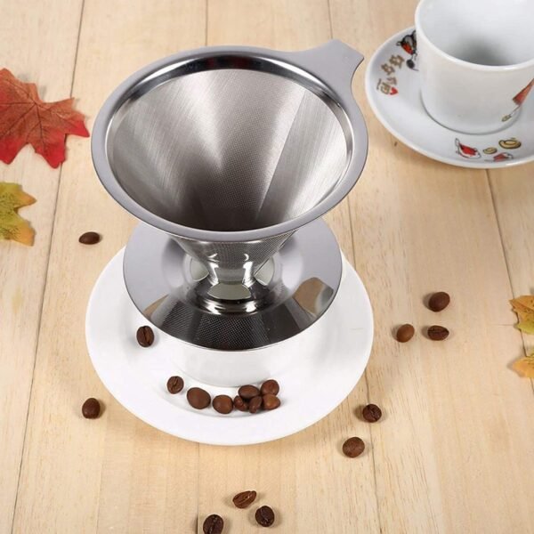 Filtro de café de acero inoxidable con base sin papel