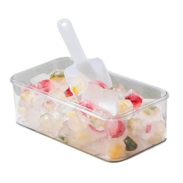 Bandeja de hielo de 21 cubitos con pala, depósito y tapa