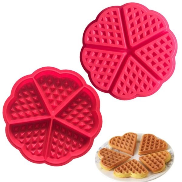 Molde de silicona para tortillas, waffles y panqueques con forma de corazón