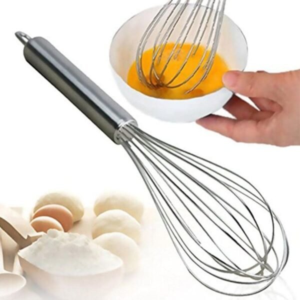 Batidor de huevos pequeño de acero inoxidable