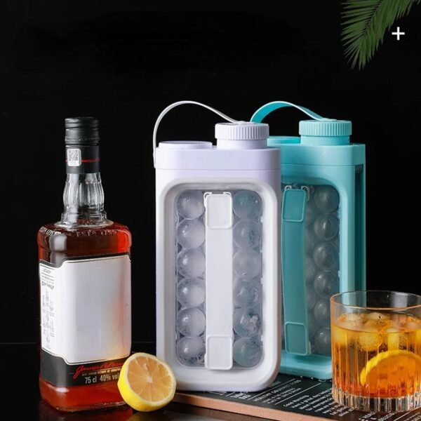 Botella moldeada para hielo con asa de transporte