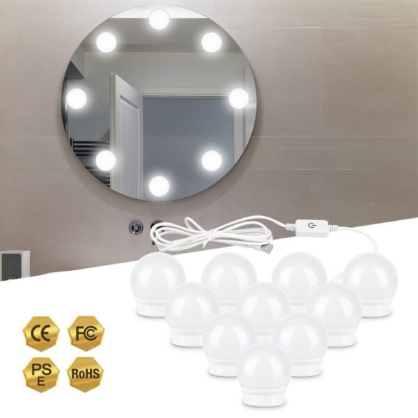 Kit de iluminación para vestidor de 3 colores – 10 bombillas LED autoadhesivas