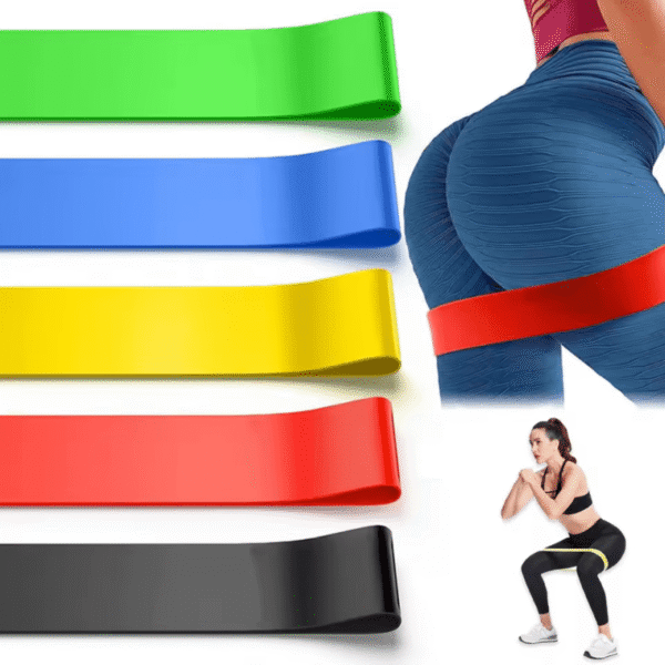 Kit de 5 mini bandas elásticas para ejercicios de gimnasio en casa