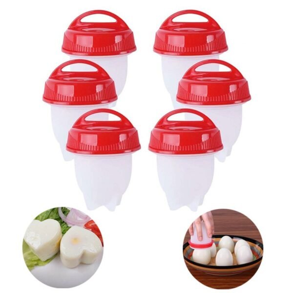 Kit con 6 moldes de silicona para cocinar huevos