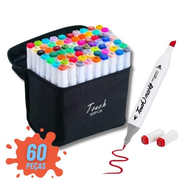 Kit de marcadores permanentes de doble punta (60 colores)