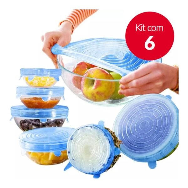 Kit de tapas de silicona universales – 6 piezas