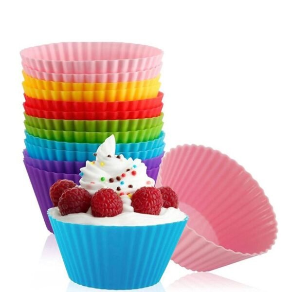 Kit de moldes de silicona para cupcakes (12 piezas)