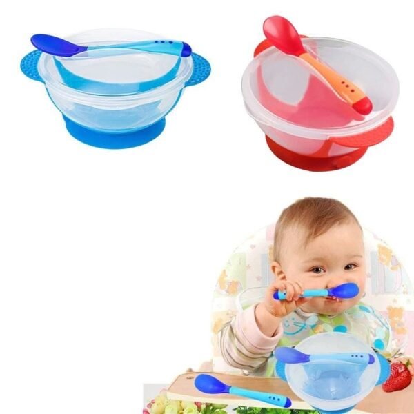 Kit de plato para bebé con ventosa y cubiertos