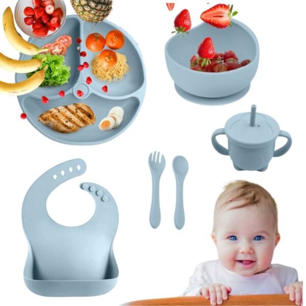 Kit de comida de silicona para bebé (6 piezas)