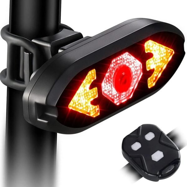 Luz trasera de bicicleta con intermitente y control remoto