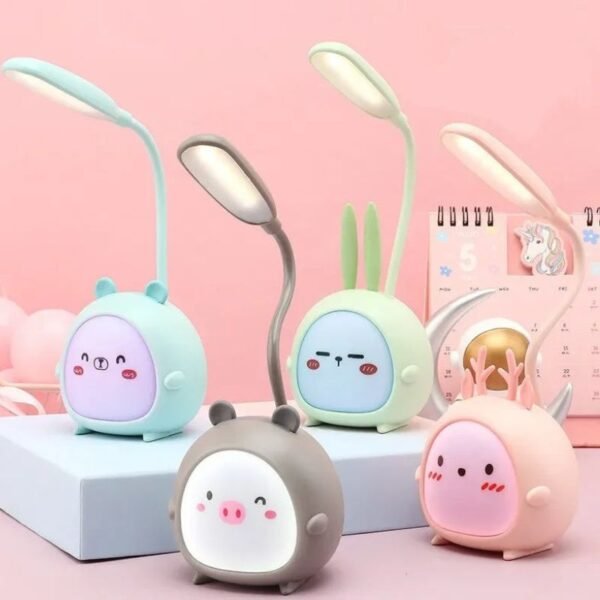 Lámpara de mesa LED recargable con forma de animal