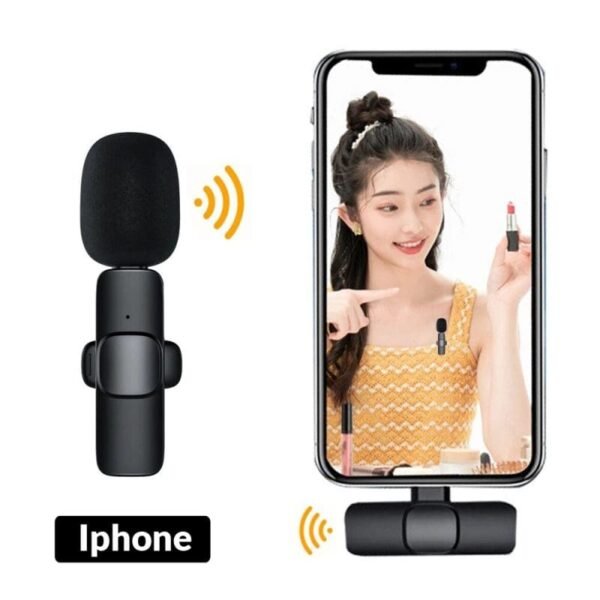 Micrófono de solapa inalámbrico para iPhone, iPad y Lightning