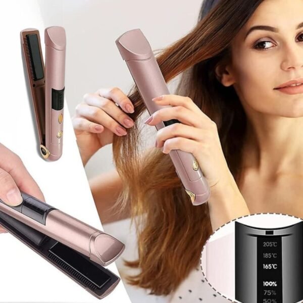 Mini plancha de pelo inalámbrica portátil recargable por USB