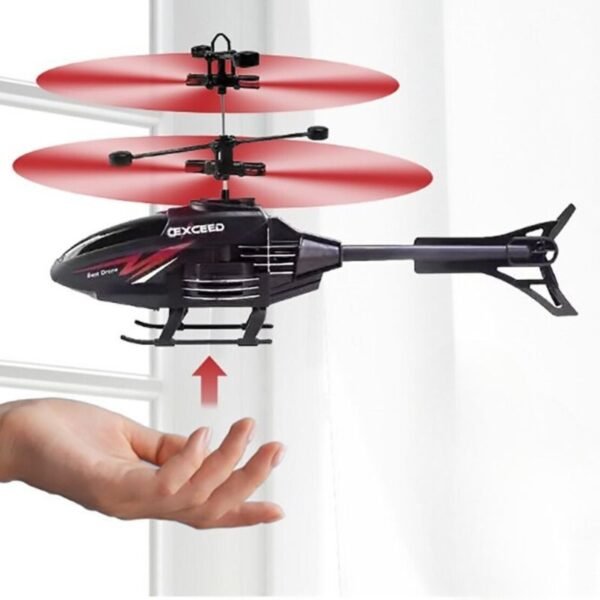 Mini helicóptero de juguete con luz y sensor