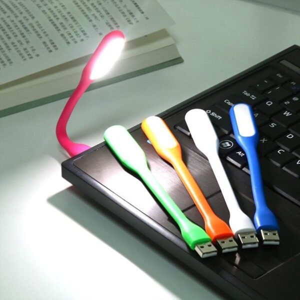 Mini linterna LED USB portátil para lectura y notebook