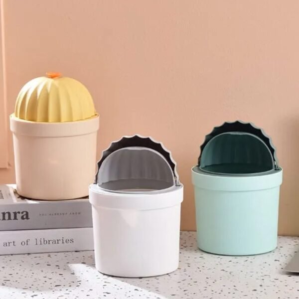 Mini bote de basura con tapa multiusos