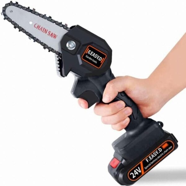 Mini motosierra eléctrica portátil recargable Bivolt de 24 V