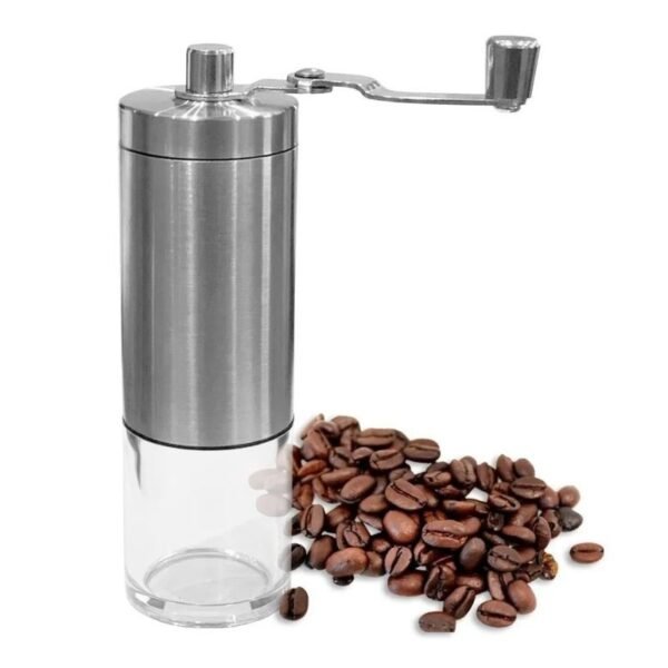 Molinillo de café manual de acero inoxidable y acrílico