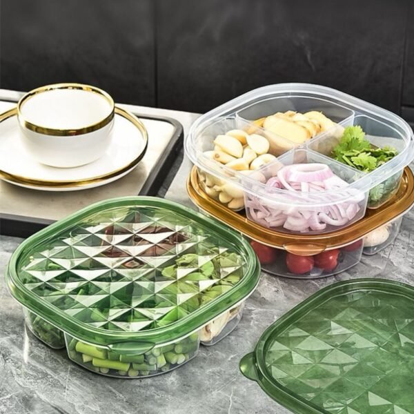 Contenedor de alimentos con 4 compartimentos