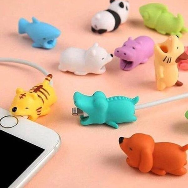 Protector de cable USB con diseño de animales lindos