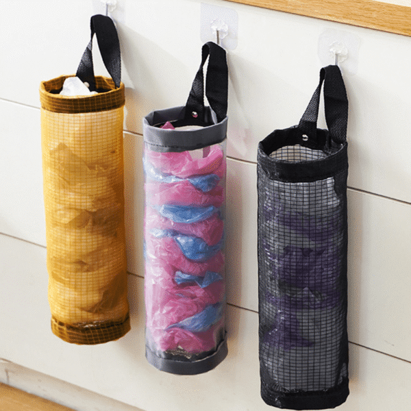 Organizador de bolsas de plástico para cocina, extractor de bolsas
