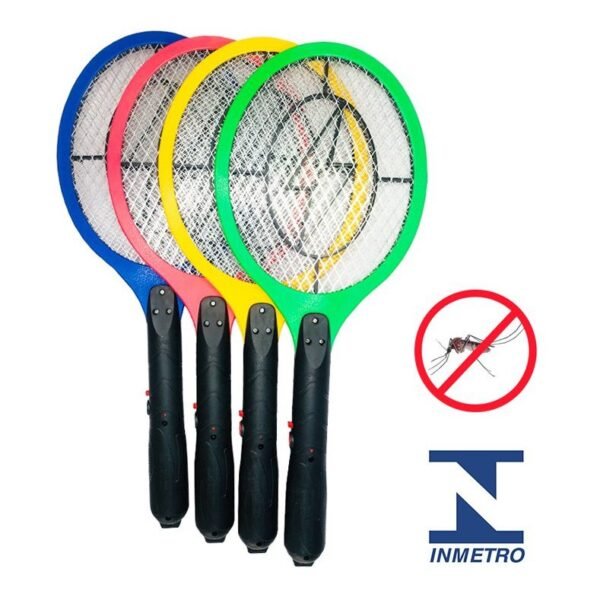 Raqueta eléctrica mata moscas, mosquitos, insectos del dengue, recargable, 110/220 Bivolt