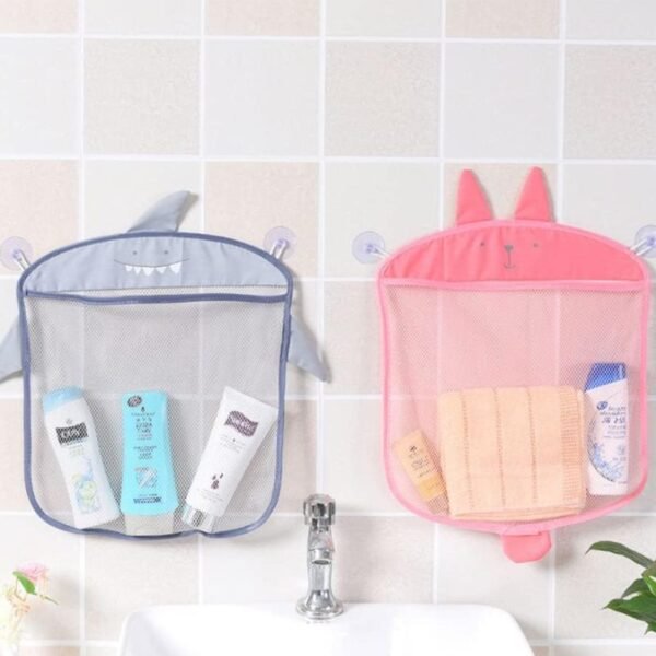 Bolsa organizadora de baño multiusos de red para niños con animales
